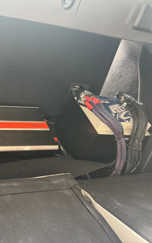 Memphis subwoofer installed in a vehicle.